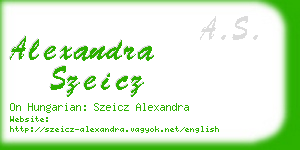 alexandra szeicz business card